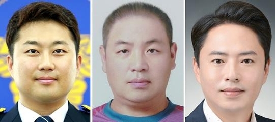‘LG 의인상’ 수상자로 선정된 김태섭 경장, 진창훈, 남현봉씨. (제공: LG)