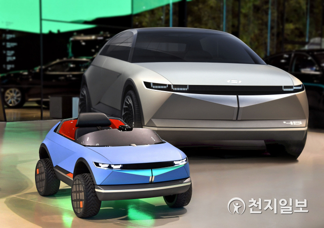 현대자동차그룹이 EV 콘셉트카 ‘45’ 디자인을 활용해 제작한 어린이 전동차의 이미지와 제작 과정 영상을 27일 최초로 공개했다. (제공: 현대자동차그룹) ⓒ천지일보 2020.10.27