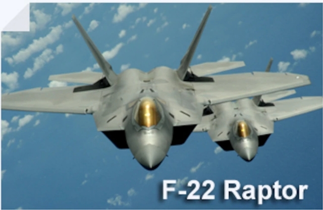 F-22(랩터) 스텔스 전투기. (출처: 미 공군 홈페이지 캡처)