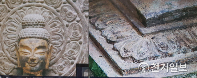 6세기 중반 북위 불상 두광(왼쪽)과 탑 하대 복련 비교 (제공: 이재준 햔국역사문화연구회 고문) ⓒ천지일보 2020.11.25