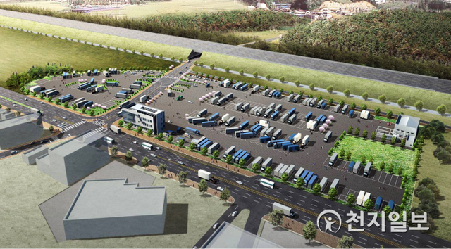진주시 화물자동차 공영차고지. (제공: 진주시) ⓒ천지일보 2020.12.30