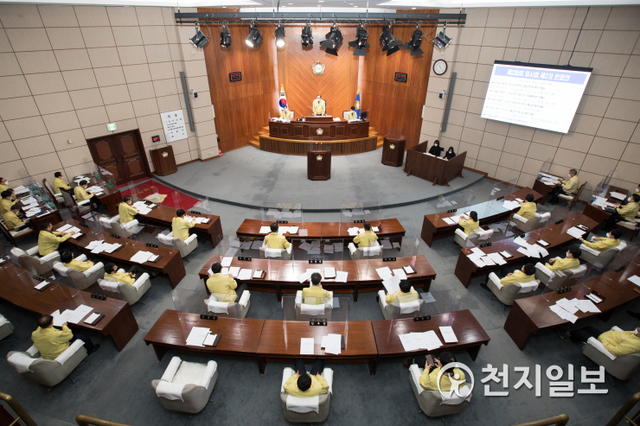 군산시의회 본회의장. (제공: 군산시의회) ⓒ천지일보 2021.2.17