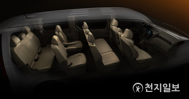 현대자동차가 새로운 다목적 차량(MPV) ‘스타리아’의 내∙외장 이미지를 18일 공개됐다. 사진은 스타리아 라운지 내장 이미지. (제공: 현대자동차) ⓒ천지일보 2021.3.18