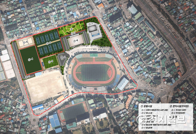 신안동 복합스포츠타운 조성사업 추진계획 개요. (제공: 진주시) ⓒ천지일보 2020.7.3