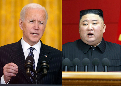 조 바이든 미국 대통령(왼쪽)과 김정은 북한 국무위원장. (출처: 뉴시스)