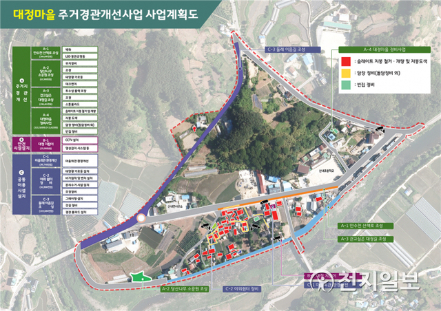 대정마을 주거경관 개선사업 사업계획도. (제공:남원시) ⓒ천지일보 2021.4.1
