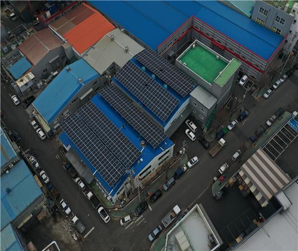 태양광발전 설치된 모습(제공: 인천시청) ⓒ천지일보 2021.4.20