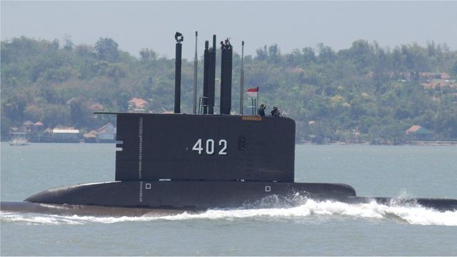 발리 해안에서 실종 추정되는 인니 잠수함 (BBC 캡쳐, 뉴시스)