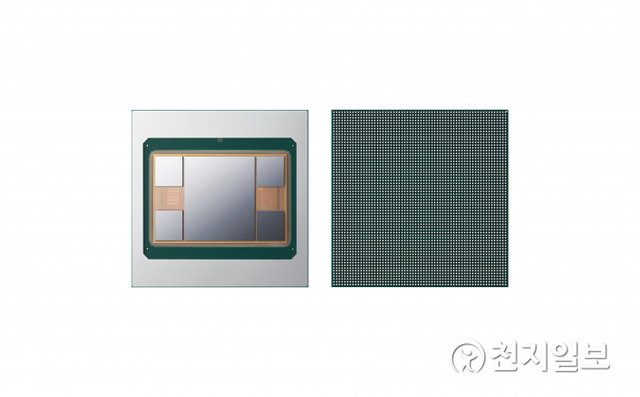 삼성전자가 로직 칩과 4개의 HBM(High Bandwidth Memory) 칩을 하나의 패키지로 구현한 독자 구조의 2.5D 패키지 기술 ‘I-Cube4’를 개발했다고 6일 밝혔다. (제공: 삼성전자) ⓒ천지일보 2021.5.6