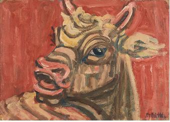 국립현대미술관에 기증된 이중섭의 '황소' (제공: 문화체육관광부) ⓒ천지일보 2021.4.28