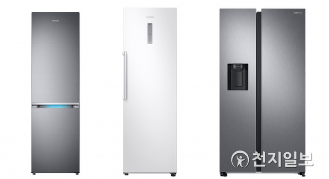 독일 스티바, 스웨덴 라드앤론, 이탈리아 알트로콘수모 등 유럽 주요 지역 소비자 전문지 평가에서 각각 1위를 차지한 삼성 냉장고 제품들. (제공: 삼성전자) ⓒ천지일보 2021.5.16