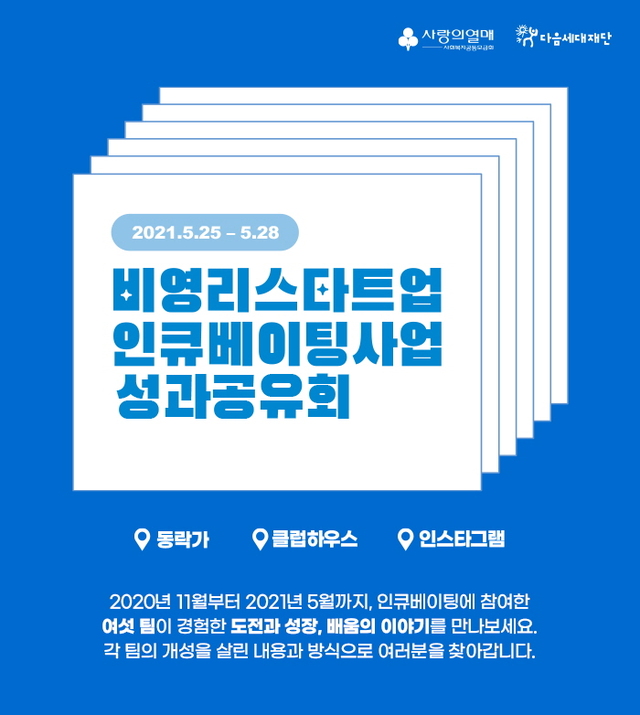 비영리 스타트업 인큐베이팅 2기 성과 공유회 개최. (제공: 사랑의열매) ⓒ천지일보 2021.5.25