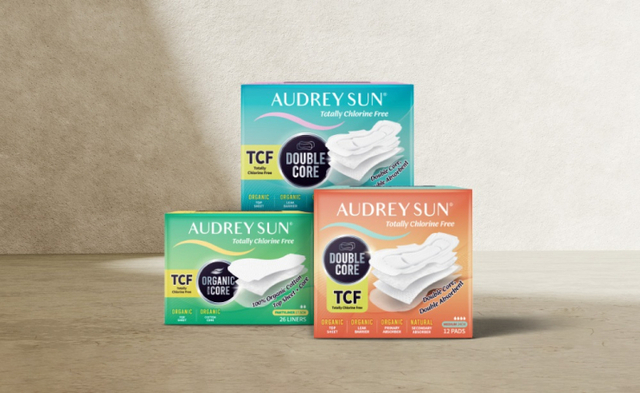 TCF 생리대 3종. (제공: 오드리선)