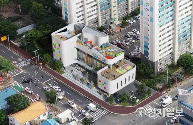 경남 진주시 가좌동 662-3번지 일대에 들어설 남부어린이도서관 조감도. (제공: 진주시) ⓒ천지일보 2020.5.28