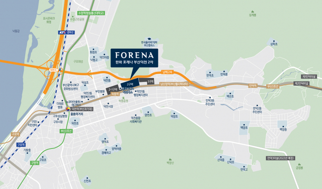 한화 포레나 부산덕천 2차 위치도. (제공: 한화건설)