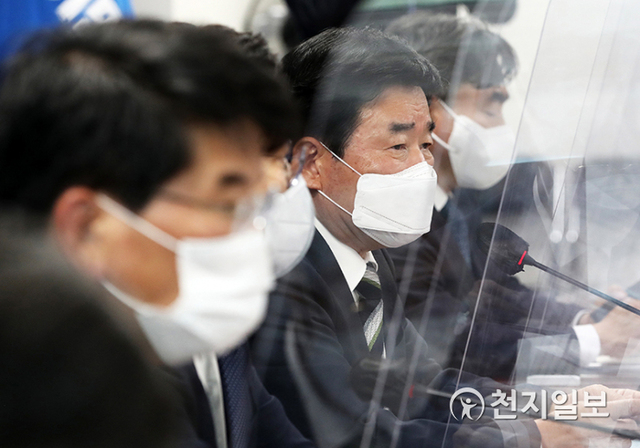 [천지일보=박준성 기자] 더불어민주당 김진표 부동산특별위원장이 12일 서울 여의도 국회 의원회관에서 열린 부동산특별위원회 회의에서 발언하고 있다. (제공: 국회사진기자단) ⓒ천지일보 2021.5.12