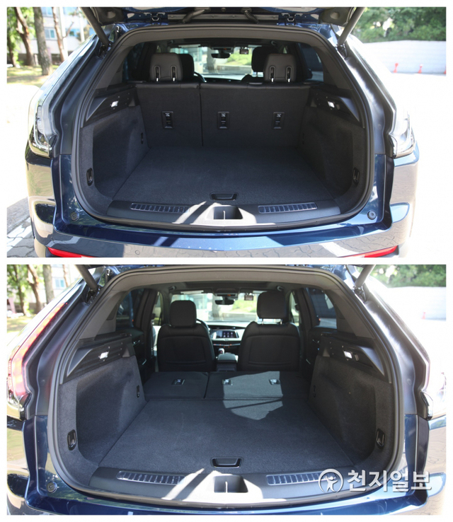[천지일보=김정필 기자] XT4 적재공간. 기본 637ℓ이고, 2열 시트를 접으면 1385ℓ까지 늘어난다. ⓒ천지일보 2021.6.15