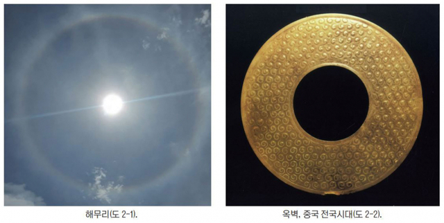 해무리(도 2-1)와 옥벽, 중국 전국시대(도 2-2) (제공: 강우방 일향한국미술사연구원장) ⓒ천지일보 2021.7.9