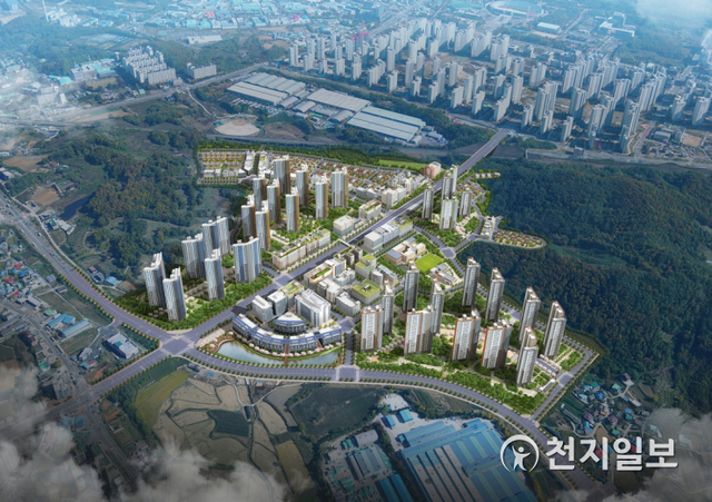 아산 신도시센트럴시티 도시개발사업 조감도(실제와 다를 수 있음). (제공: 아산시) ⓒ천지일보 2021.7.10