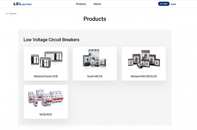 LS일렉트릭이 비대면 마케팅 강화를 위한 디지털 채널 LS Product Finder를 론칭했다. 사진은 LS Product Finder로 북미 지역 전략 제품 검색 화면. (제공: LS일렉트릭)
