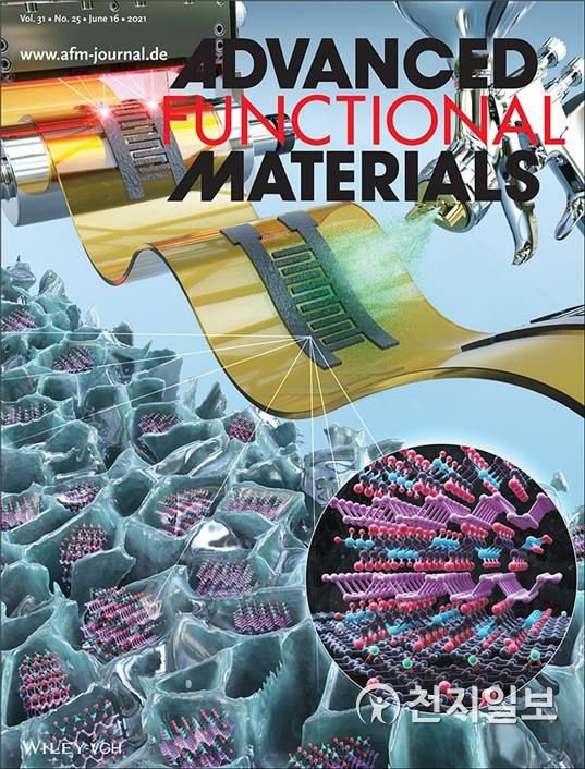 Advanced Functional Materials에 게재된 표지. (제공: 광운대학교) ⓒ천지일보 2021.7.20
