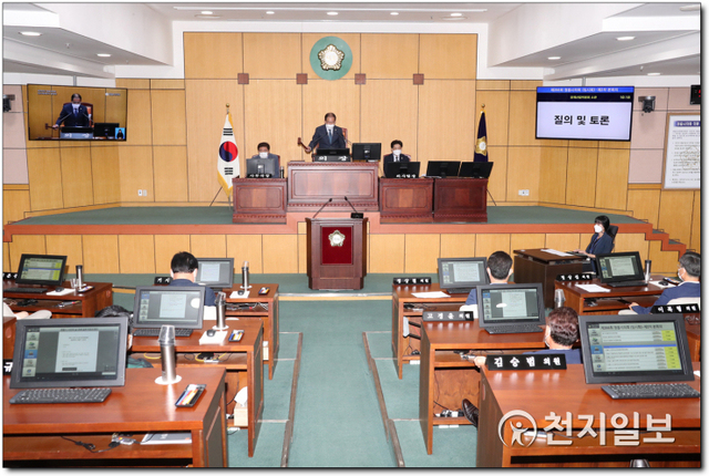 전북 정읍시의회 임시회 제2차 본회의. (제공: 정읍시의회) ⓒ천지일보 2021.7.21