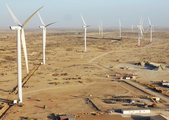 DL에너지 파키스탄 메트로 풍력단지 전경. (제공: DL이앤씨)
