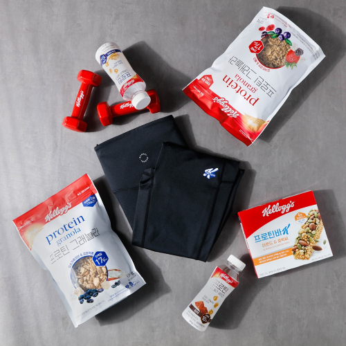 프로틴×배럴핏 레깅스. (제공: 농심켈로그)