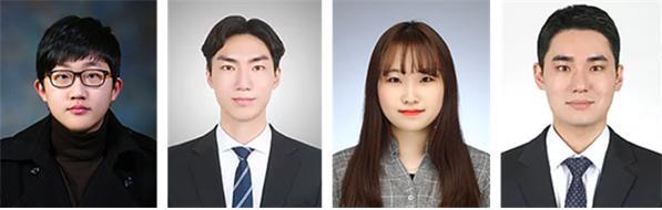 왼쪽부터 오현석, 이충현, 김나경 학생, 김건휘 지도교수. (제공: 충북대학교) ⓒ천지일보 2021.8.4