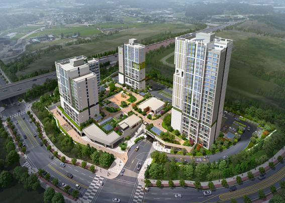 오산세교2 A-15블록 단지 조감도. (제공: 한국토지주택공사) ⓒ천지일보 2021.8.16