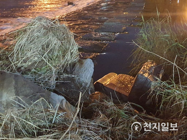 [천지일보 대전=김지현 기자] 제12호 태풍 ‘오마이스’의 영향으로 전국적인 폭우로 피해가 속출하고 있는 가운데 24일 오전 6시 현재 대전·세종·충청지역에도 호우주의보가 내렸다. 사진은 대전 갑천의 물이 범람하고 덤불이 뭉쳐서 떠내려온 모습. ⓒ천지일보 2021.8.24