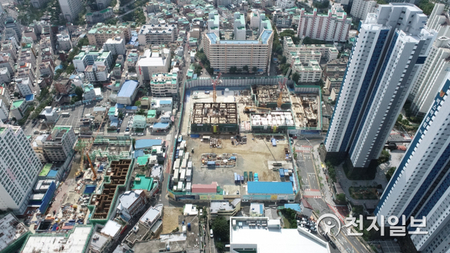 부산시가 추진하는 행복주택 사업 공사현장. (제공: 부산시) ⓒ천지일보 2021.8.30