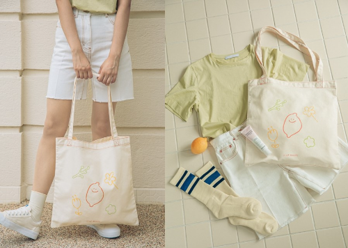 마몽드×세컨드모닝, 핑크 레모니 에코백. (제공: 아모레퍼시픽)