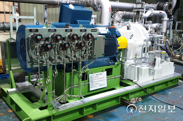 월드파워텍의 중소형 발전용 스팀터빈. (제공: KT) ⓒ천지일보 2021.9.6