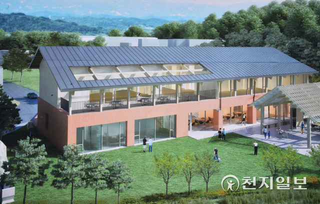 경남 진주시 문산읍 삼곡리에 종합노인센터(생활문화센터) 조감도. (제공: 진주시) ⓒ천지일보 2021.9.8