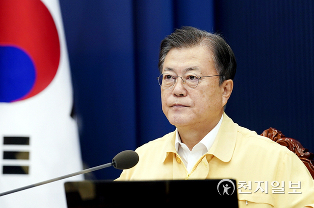 [천지일보=박준성 기자] 문재인 대통령이 14일 청와대 여민관에서 열린 제40회 국무회의에서 발언하고 있다. (제공: 청와대) ⓒ천지일보 2021.9.14