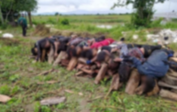 미얀마 마웨 지역에서 군부에 희생 당한 청년들. (출처: 미얀마 현지 매체 이라와디 홈페이지 캡처)