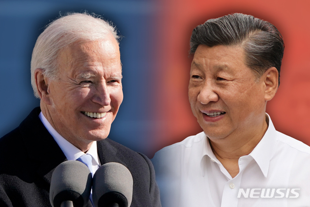 조 바이든 미국 대통령(왼쪽)과 시진핑 중국 국가 주석 (출처: 뉴시스)