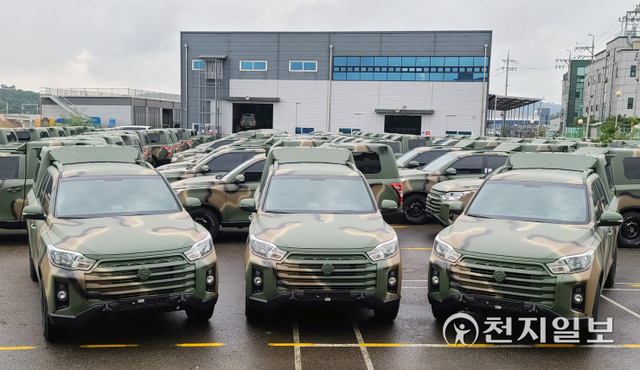 쌍용자동차가 국군 지휘차량으로 ‘더 뉴 렉스턴 스포츠’를 공급했다고 8일 밝혔다. (제공: 쌍용자동차) ⓒ천지일보 2021.10.8