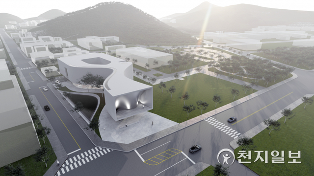 100여년 역사의 진주실크의 가치를 보존하고 비전을 제시할 ‘진주실크박물관’ 조감도. (제공: 진주시) ⓒ천지일보 2021.10.18