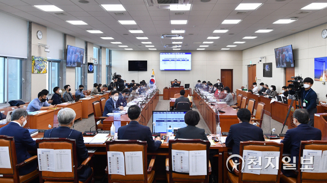 [천지일보=박준성 기자] 20일 서울 여의도 국회에서 과학기술정보방송통신위원회의 과학기술정보통신부에 대한 종합감사가 열리고 있다. (공동취재사진) ⓒ천지일보 2021.10.20
