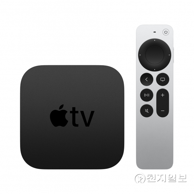 애플TV 4K와 Siri Remote. (제공: SK브로드밴드) ⓒ천지일보 2021.10.25