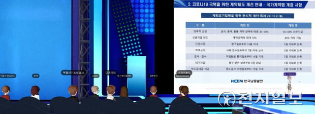 28일 가상공간에서 ‘한국남동발전 중소협력기업 메타버스 간담회’가 열리고 있다. (제공: 한국남동발전) ⓒ천지일보 2021.10.28
