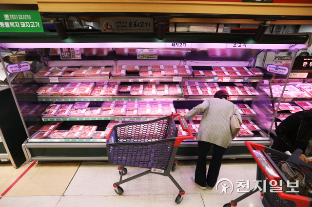 [천지일보=남승우 기자] 10월 소비자물가 상승률이 9년 9개월 만에 최고치를 보인 가운데 2일 오후 서울 시내의 한 대형마트에서 시민들이 장을 보고 있다.통계청 소비자물가 동향에 따르면 10월 소비자물가지수는 108.97(2015년=100)로 지난해 같은 달보다 3.2% 상승했다. 국제유가 상승으로 석유류가 크게 올랐고 달걀·돼지고기 등 축산물도 상승했다. ⓒ천지일보 2021.11.2