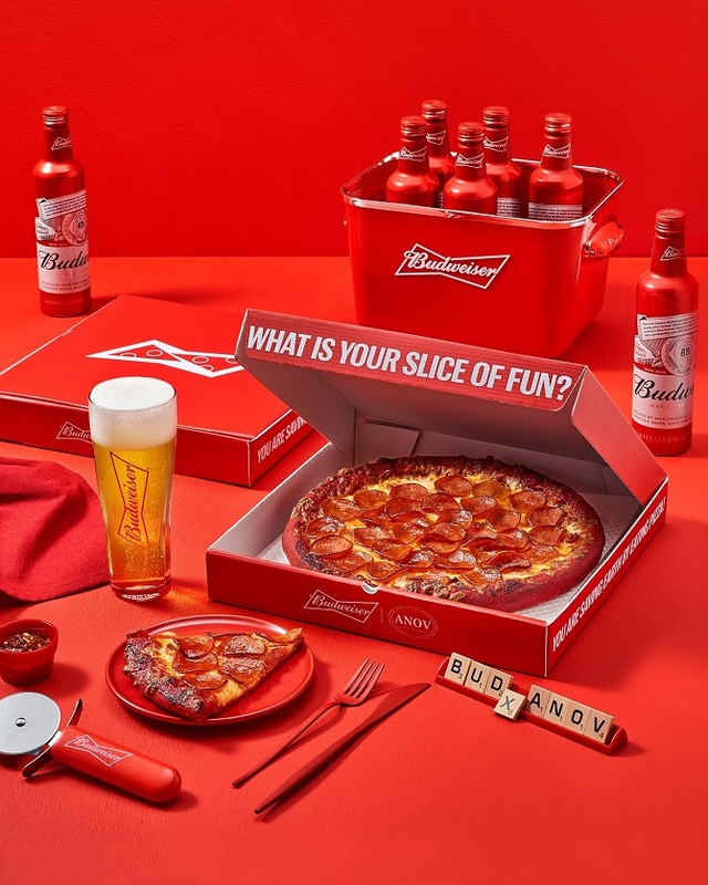 버드와이저 맥주박 피자. (제공: 버드와이저)