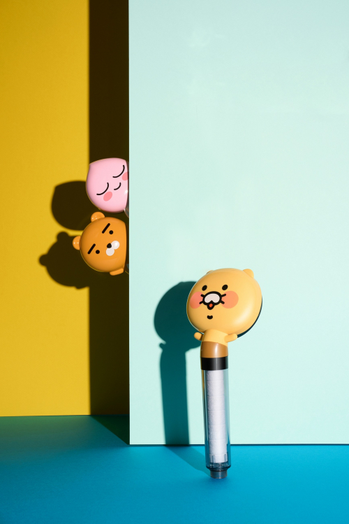 대림바스×카카오프렌즈 두 번째 협업 제품인 춘식이 디클린 멀티필터 샤워기. (제공: 대림바스)