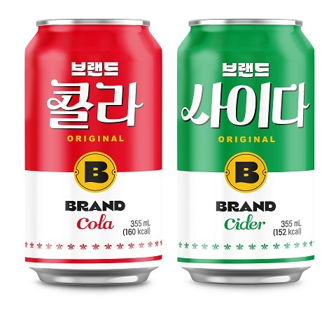 브랜드 콜라, 사이다. (제공: 신세계푸드)