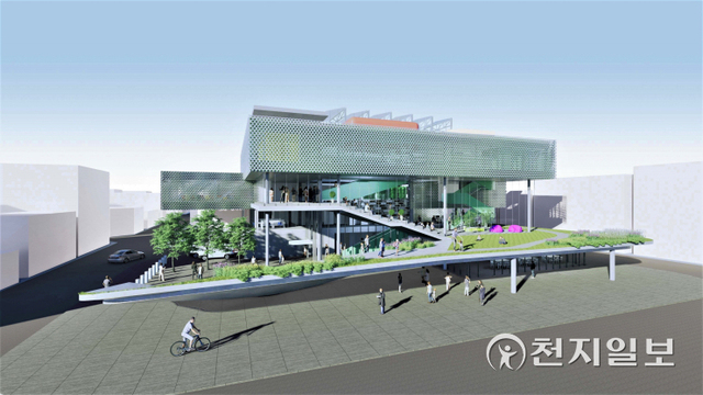 옛 영남백화점 터에 들어설 다목적 아동·복지센터 조감도. (제공: 진주시) ⓒ천지일보 2022.1.3