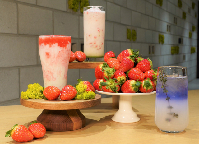 2022 딸기 시즌 음료 3종. (제공: 스타벅스)