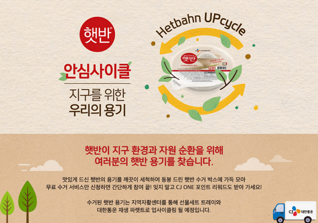 ‘지구를 위한 우리의 용기, 안심사이클’ 캠페인 포스터. (제공: CJ제일제당)